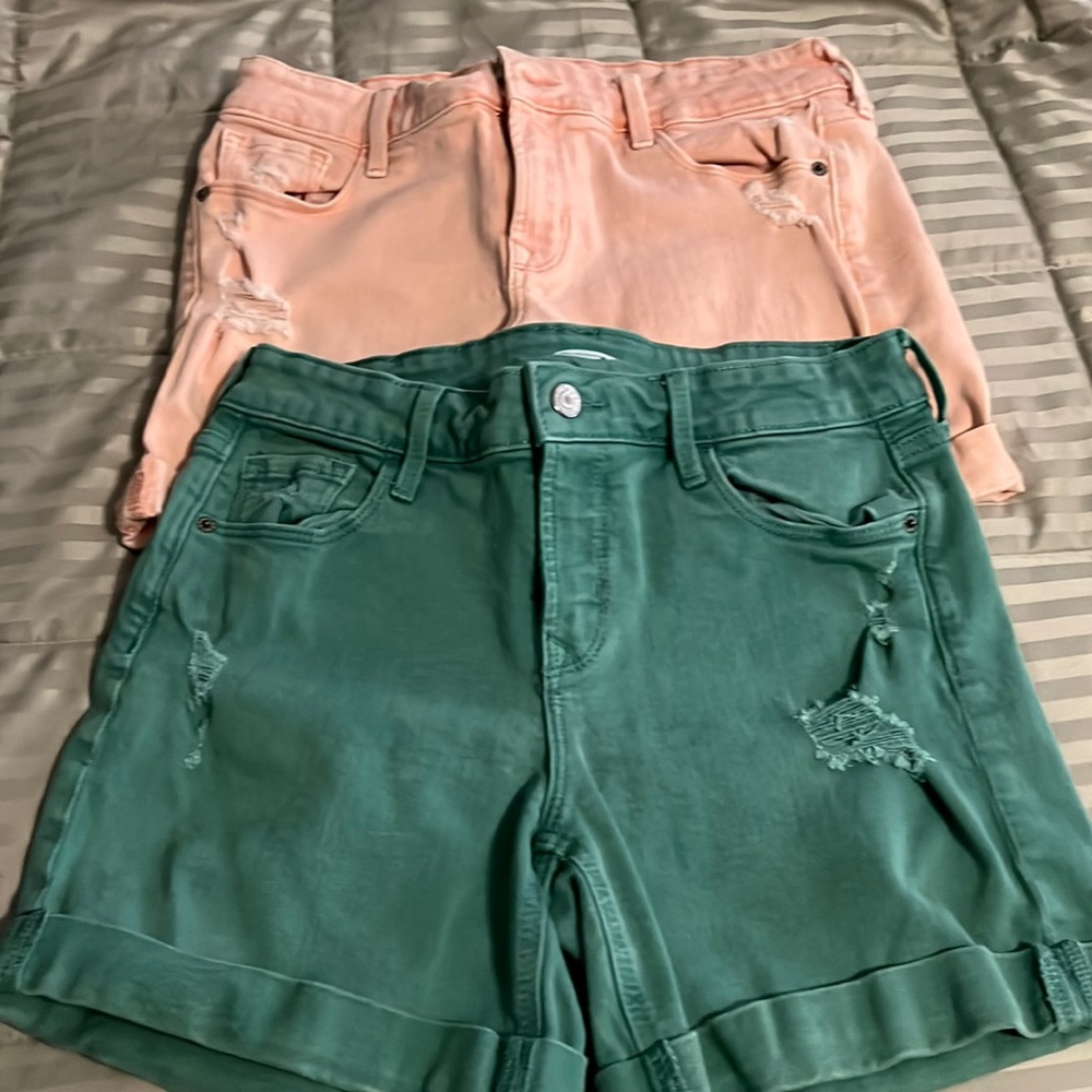 Lot of 2 Old Navy Denim Distressed Denim Shorts